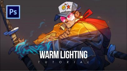 How to color digital art with warm and cool lighting