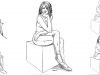 How to Draw A Woman Sitting Down Step by