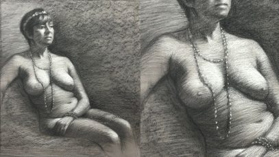 Long Pose Figure Drawing in Charcoal