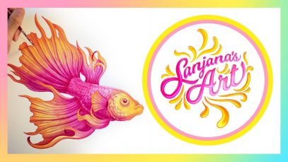 Watercolour Painting Process Time Lapse Betta Splendens Fish