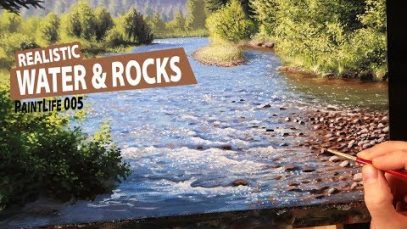 How to Paint Water and Rocks