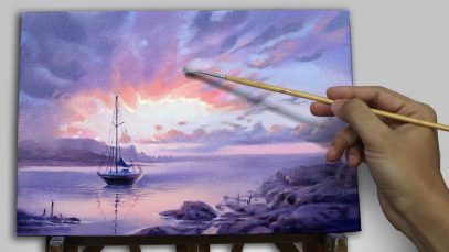 How to Paint a Beautiful Sunset Easy How to