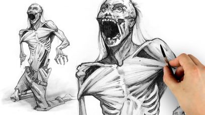 Drawing the Walking Dead Zombie Halloween Special