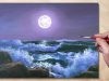 Acrylic Painting Moonlight Seascape