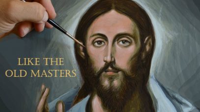 How to paint a portrait of Jesus with egg tempera