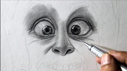 Drawing Eyes and Nose | with Graphite pencils
