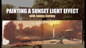 Painting a Sunset Light Effect in Gouache (with Captions and