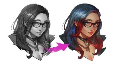 GREYSCALE to COLOR – Digital Painting Tutorial