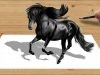3D Pencil Drawing: Black Friesian Horse – Speed Draw |