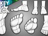 How To Draw SIMPLE FEET: FRONT & SOLE