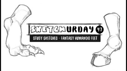 SKETCHURDAY #47 ✦ Fantasy Humanoid Feet ✦ Timelapse Sketching in