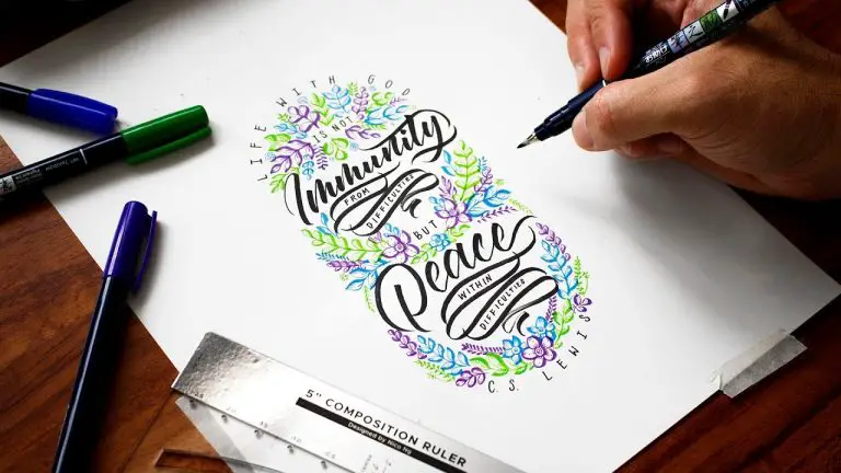 Modern calligraphy letter "p" - PaintingTube