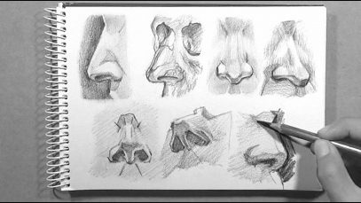 Drawing Nose (From Different Angles) (Time-Lapse)