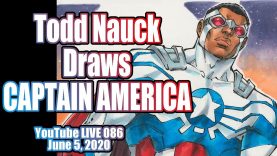 Drawing Sam Wilson Captain America: Todd Nauck Art Livestream 086