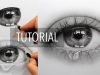 How to draw, shade a realistic eye with teardrop |