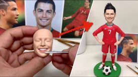 Clay Sculpture: Cristiano Ronaldo, the full figure sculpturing process from
