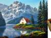 Acrylic Landscape Painting in Time-lapse / White Barn in the