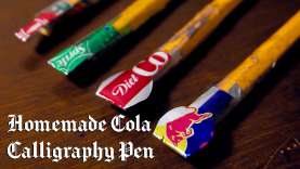 How To Make A Homemade Cola Calligraphy Pen (FREE Template