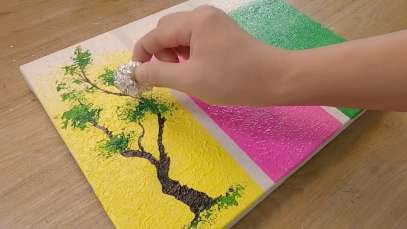 How to paint 3 Different Trees for Beginners / Simple
