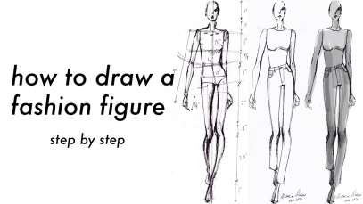 how to draw a fashion figure | step by step