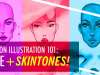 FASHION DRAWING 101: HOW TO DRAW FEMALE FACE + SKINTONES!