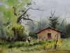 Easy watercolour landscape painting by sikander singh chandigarh india