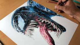 Drawing Venom (Tom Hardy) – Timelapse | Artology