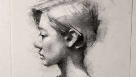 Charcoal Portrait Sketch – 'Emma'