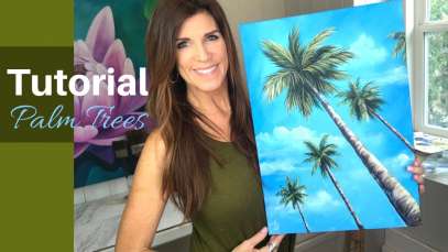 HOW TO PAINT PALM TREES in acrylics | For Beginners