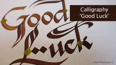 'Good luck' – ZIG Twin Calligraphy markers