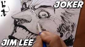 Jim Lee drawing Joker during Twitch Stream