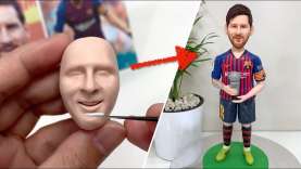 Clay Sculpture: Lionel Messi, the full figure sculpturing process from