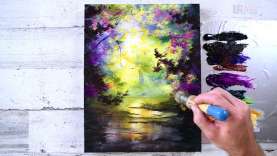 How to paint beautiful misty Landscape in the Sunshine /