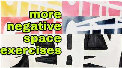 More Negative Space Exercises – Drawing on the right side