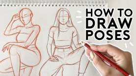 HOW TO DRAW POSES- Half Body & Sitting Poses |