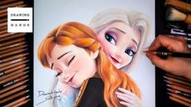 Drawing Frozen2 – Elsa & Anna [Drawing Hands]