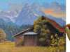 Acrylic Landscape Painting Tutorial / Mountain Hut / JMLisondra –