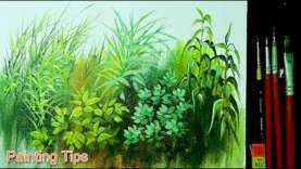 Acrylic Painting Lesson – How to Paint Grasses and Other