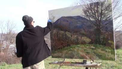 Kyle Buckland GIANT PLEIN AIR PAINTING Demo Timelapse | Impressionism