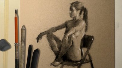 Figure Sketch in Charcoal