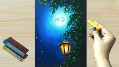 Soft Pastel Drawing – How to Draw Realistic Night Scenery
