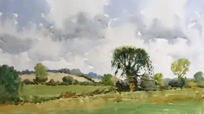 Watercolour: A Summer Landscape – a full length demonstration filmed