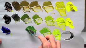 How to mix green acrylic paint