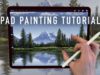 IPAD PAINTING TUTORIAL – Mountain and tree landscape art in