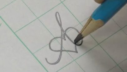 How to write heart font letters with a pencil |