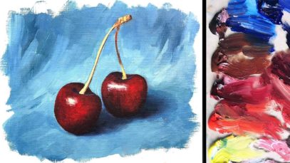 Oil Painting Basics Tutorial For Beginners | Realistic Cherries