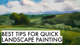 Tips for landscape sketching in gouache
