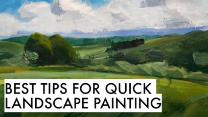Tips for landscape sketching in gouache