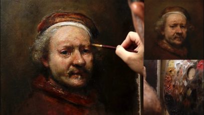 Rembrandt's painting technique demo