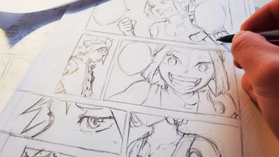 Sketching Full Manga Page | Anime Manga Drawing